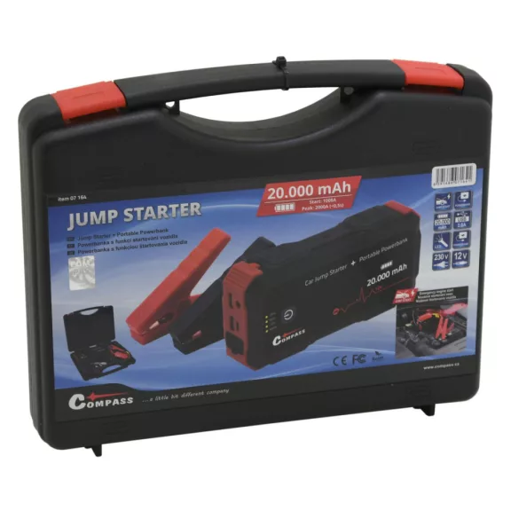 Compass powerbank JUMP STARTER funkcióval (20 000 mAh, 2000 A)