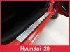 HYUNDAI i20 2009-> küszöbvédő "Line" (2db) - szatén ezüst - Avisa