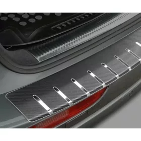   Hyundai TUCSON III FL 2018-2020 profilozott hátsó lökhárítóvédő (acél + carbon) - Alu-Frost